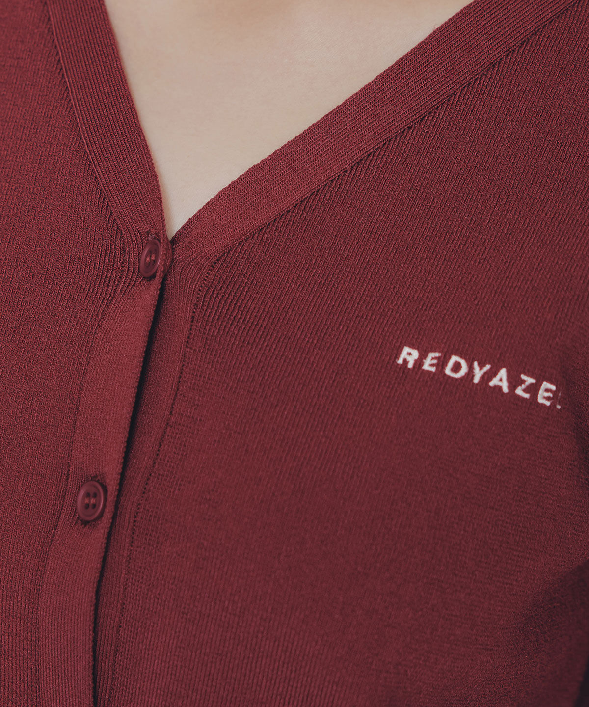 REDYAZEL「ロゴVネックショートスリーブカーディガン」|カーディガン|