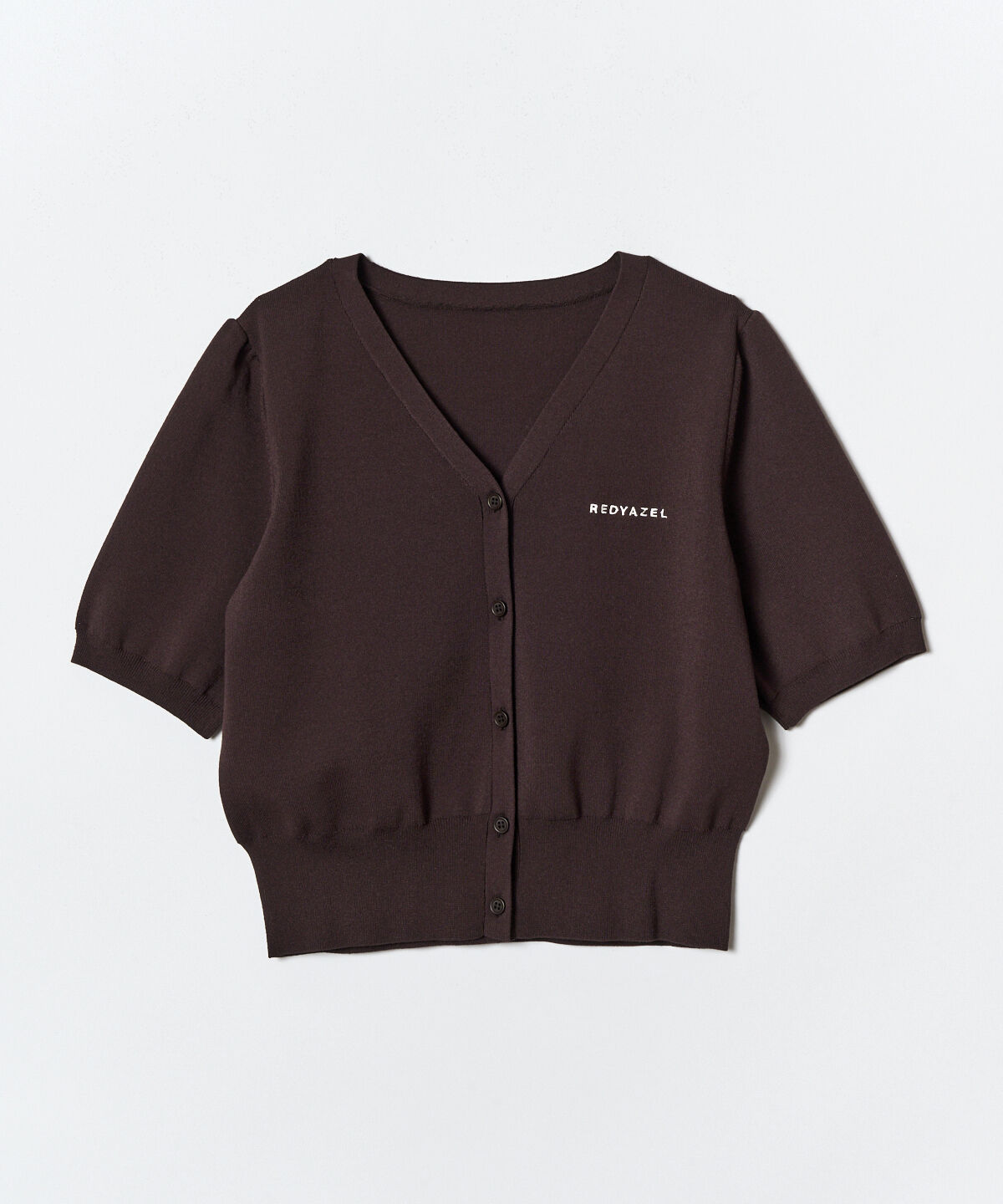 REDYAZEL「ロゴVネックショートスリーブカーディガン」|カーディガン|