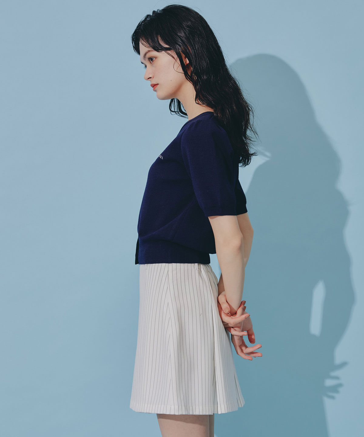 REDYAZEL「ロゴVネックショートスリーブカーディガン」|カーディガン|