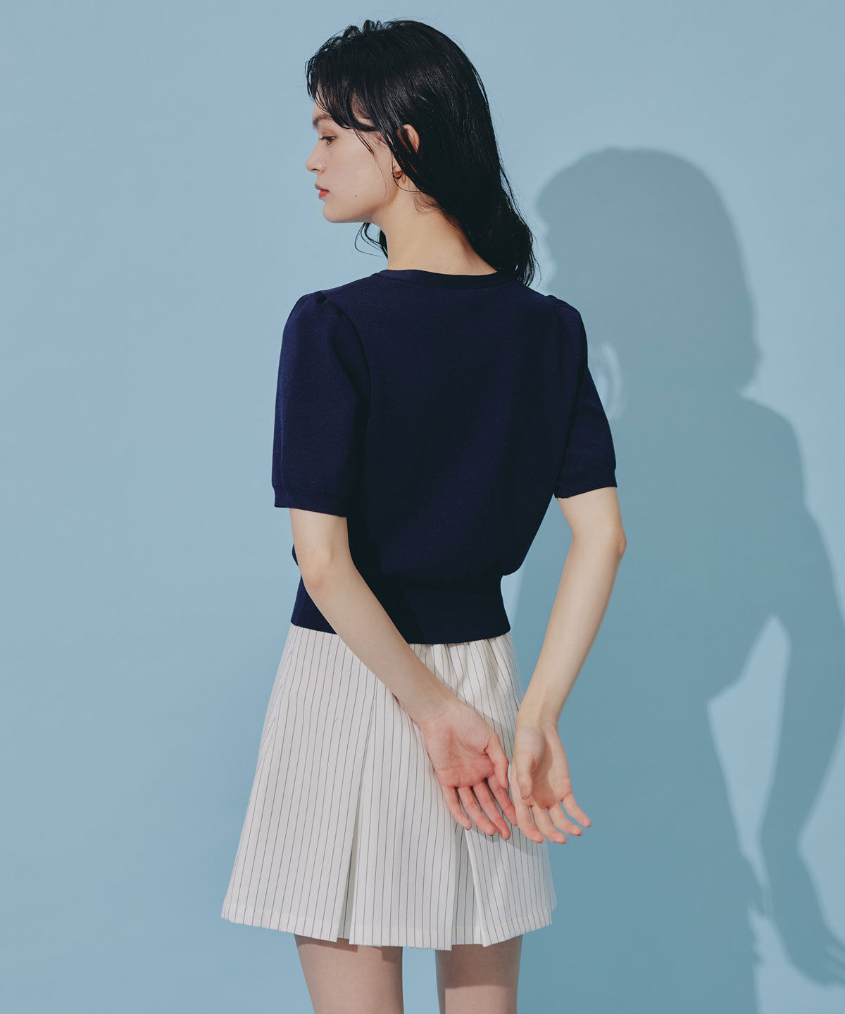 REDYAZEL「ロゴVネックショートスリーブカーディガン」|カーディガン|