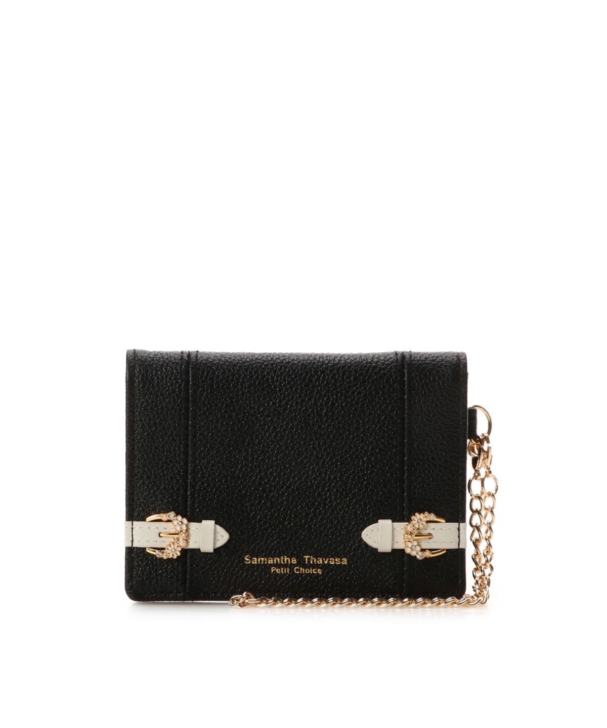 Samantha Thavasa Petit Choice「サイドベルト パスケース」|定期入れ|ブラック