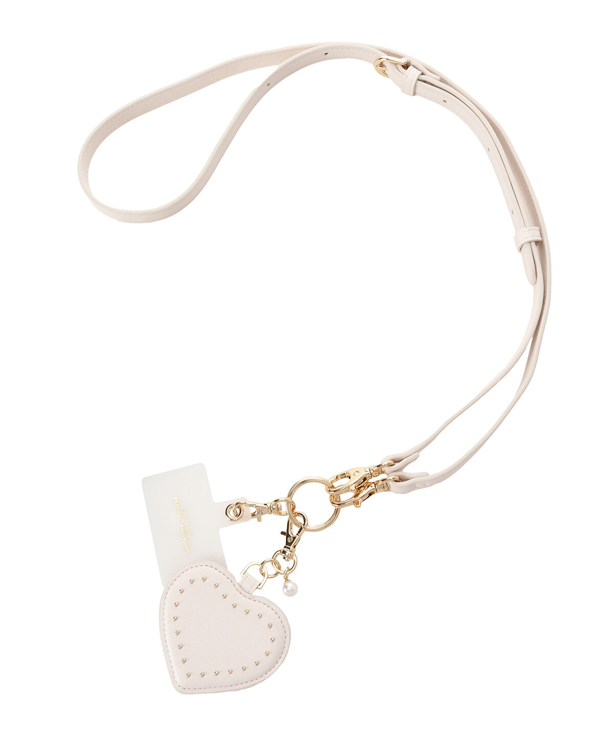 Samantha Thavasa Petit Choice「ハートコレクション スマホストラップ」|モバイルケース|オフホワイト