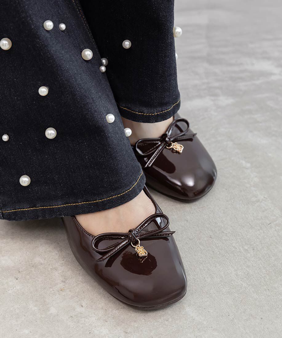  「モノグラムパーツメリージェーンパンプス」|パンプス|