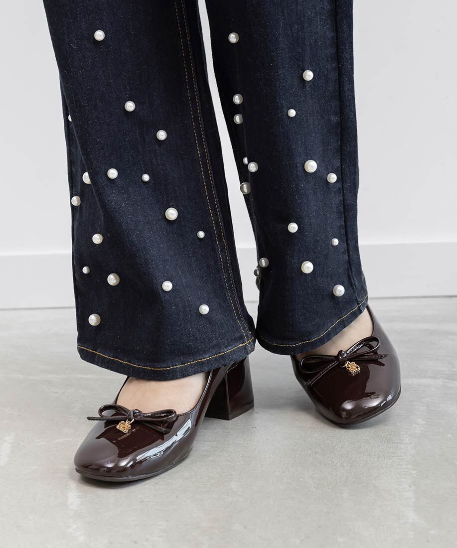  「モノグラムパーツメリージェーンパンプス」|パンプス|