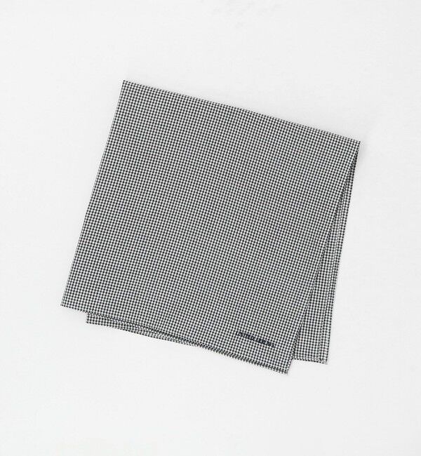 UNITED ARROWS「コットン チェック ハンカチ」|ハンカチ|BLACK