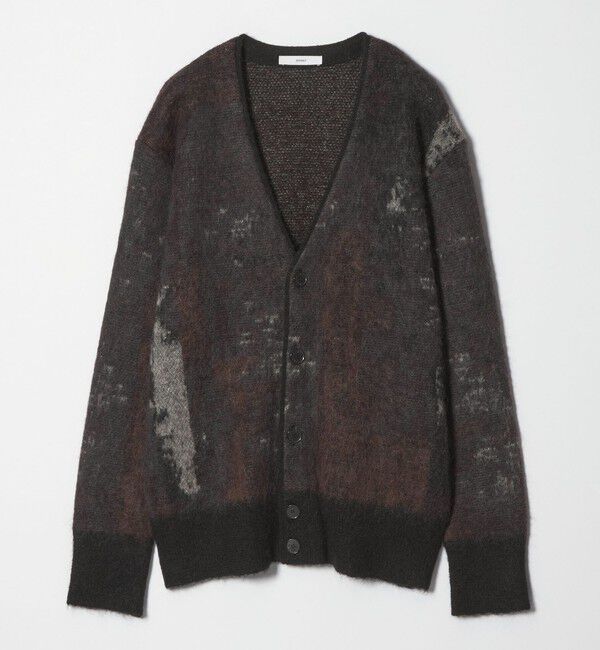 ASTRAET「＜ASTRAET ＞ミックスジャガード Vネックカーディガン」|カーディガン|BLACK