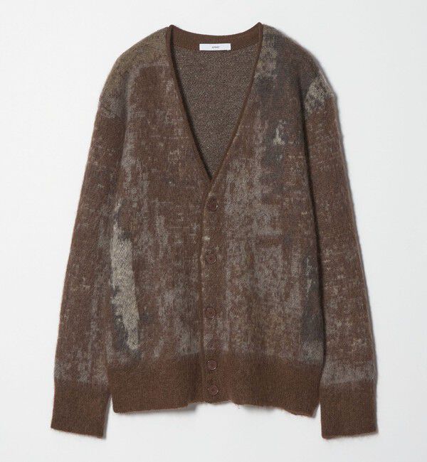 ASTRAET「＜ASTRAET ＞ミックスジャガード Vネックカーディガン」|カーディガン|MD.BROWN