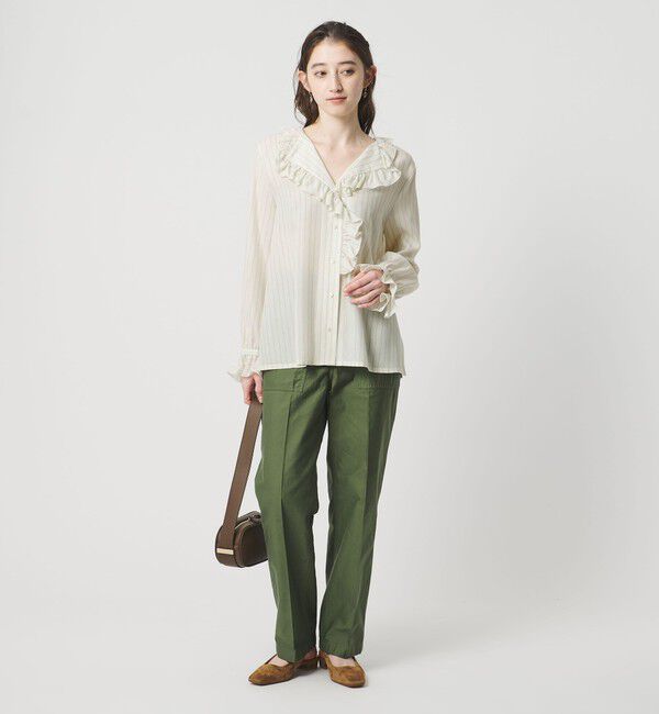 UNITED ARROWS「フリルカラー 2WAY ブラウス ‐ウォッシャブル‐」|シャツ・ブラウス|