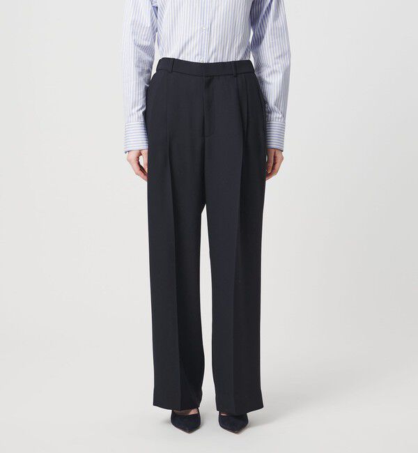 UNITED ARROWS「P 2タック ワイドパンツ ‐ウォッシャブル‐」|スラックス|