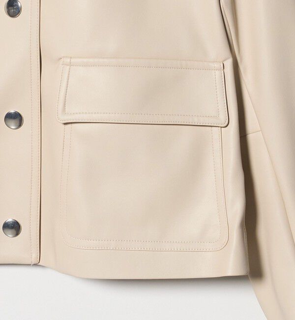 UNITED ARROWS「レザーライク ショートブルゾン」|ブルゾン・スタジャン|