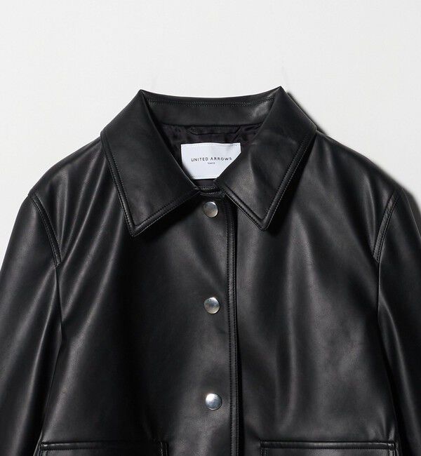 UNITED ARROWS「レザーライク ショートブルゾン」|ブルゾン・スタジャン|