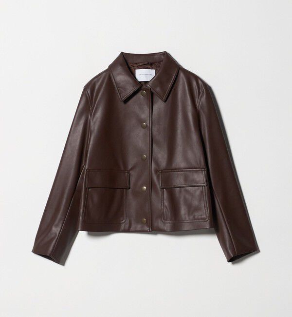 UNITED ARROWS「レザーライク ショートブルゾン」|ブルゾン・スタジャン|