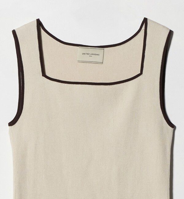 UNITED ARROWS「リブ スクエア キャミソールニット ‐ウォッシャブル‐」|タンクトップ|