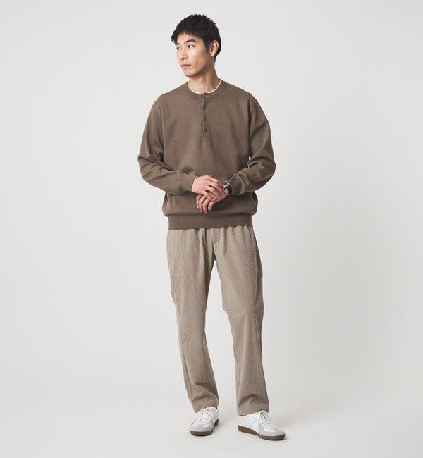 UNITED ARROWS green label relaxing「ダブルフェイス ヘンリーネック ニット」|ニット・セーター|