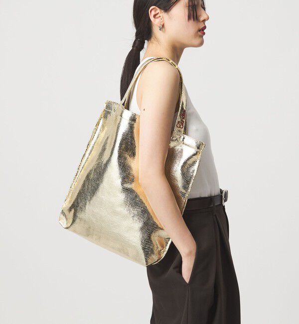 UNITED ARROWS green label relaxing「【別注】＜BINDU＞メタリック トートバッグ」|トートバッグ|GOLD
