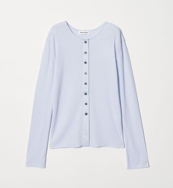 EMMEL REFINES「＜EMMEL REFINES＞EM スラブテレコ カット カーディガン」|カーディガン|LT.BLUE