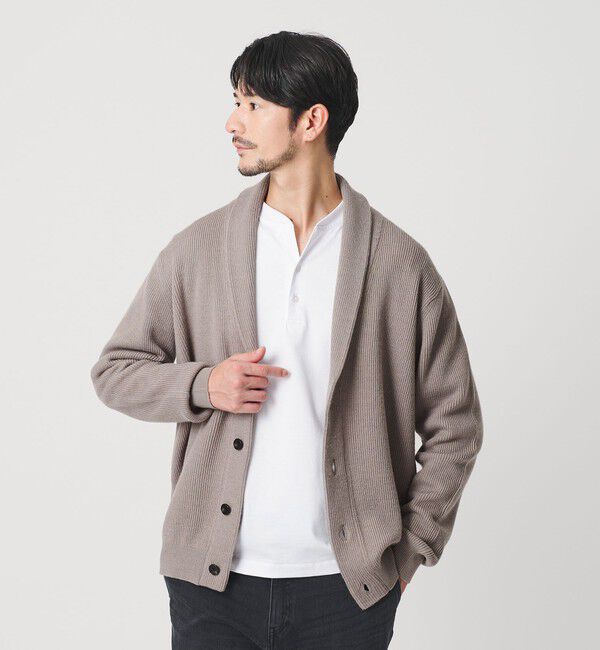 BEAUTY&YOUTH UNITED ARROWS「【WEB限定 WARDROBE SMART】ウォッシャブル ショールカラー カーディガン」|カーディガン|