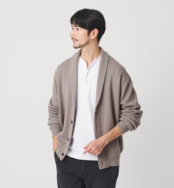 BEAUTY&YOUTH UNITED ARROWS「【WEB限定 WARDROBE SMART】ウォッシャブル ショールカラー カーディガン」|カーディガン|