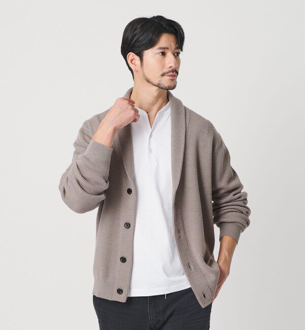 BEAUTY&YOUTH UNITED ARROWS「【WEB限定 WARDROBE SMART】ウォッシャブル ショールカラー カーディガン」|カーディガン|