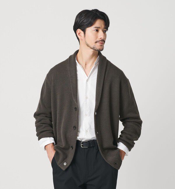 BEAUTY&YOUTH UNITED ARROWS「【WEB限定 WARDROBE SMART】ウォッシャブル ショールカラー カーディガン」|カーディガン|