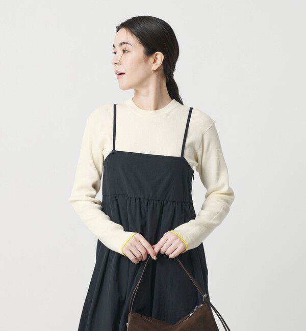 BEAUTY&YOUTH UNITED ARROWS「コットンブレンド リブライン ニットプルオーバー ウォッシャブル」|ニット・セーター|