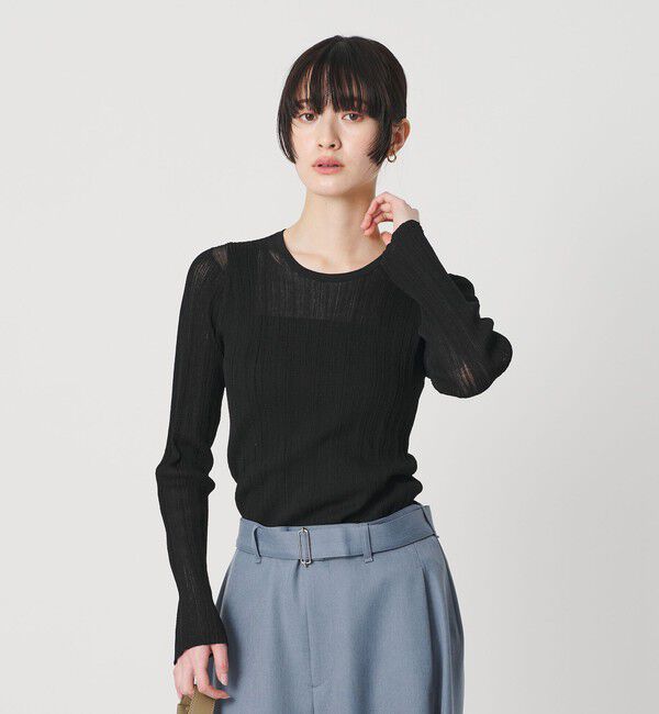 BEAUTY&YOUTH UNITED ARROWS「ランダムリブ ニットプルオーバー ウォッシャブル」|ニット・セーター|