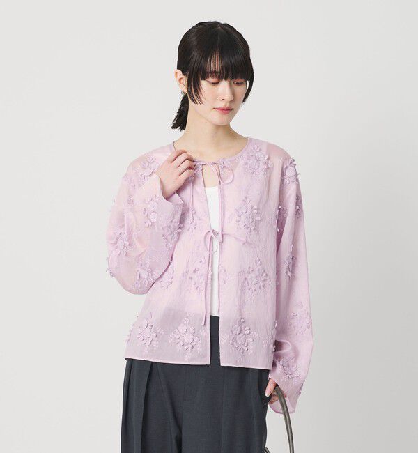 BEAUTY&YOUTH UNITED ARROWS「セルロースナイロン エンブロイダリーシャツ 2WAY」|シャツ・ブラウス|