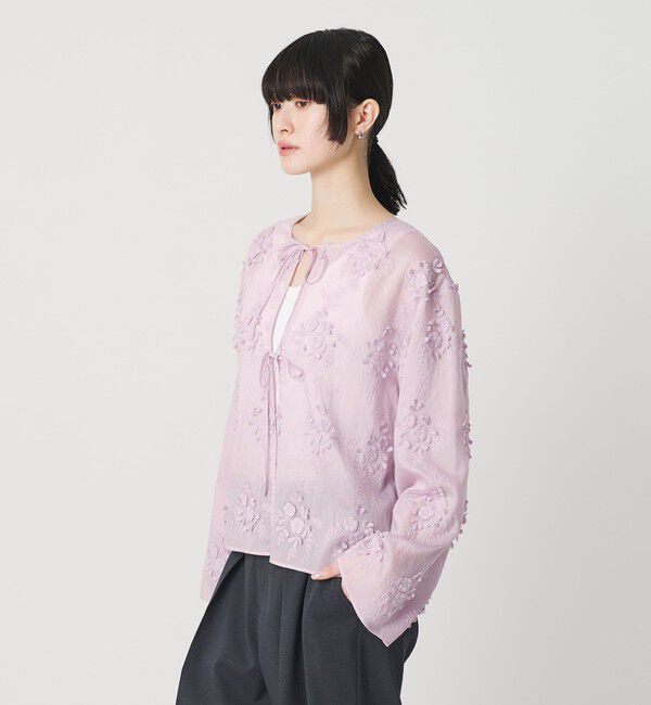 BEAUTY&YOUTH UNITED ARROWS「セルロースナイロン エンブロイダリーシャツ 2WAY」|シャツ・ブラウス|