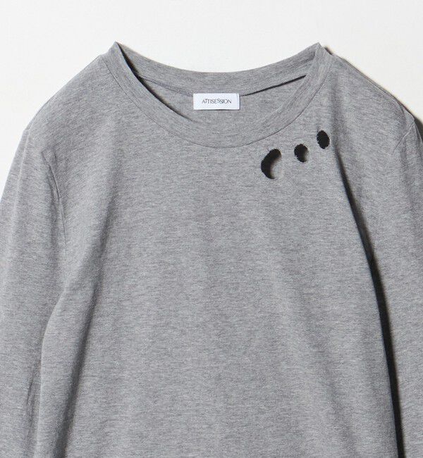 ATTISESSION「＜ATTISESSION＞フラワーモチーフ ホール ロングスリーブ Tシャツ」|Tシャツ・カットソー|