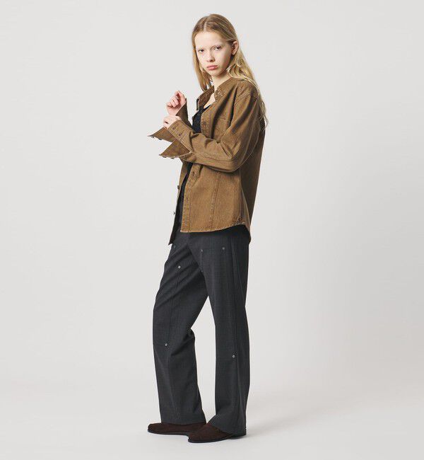 ATTISESSION「＜ATTISESSION＞ブラウン デニム シャツ」|シャツ・ブラウス|