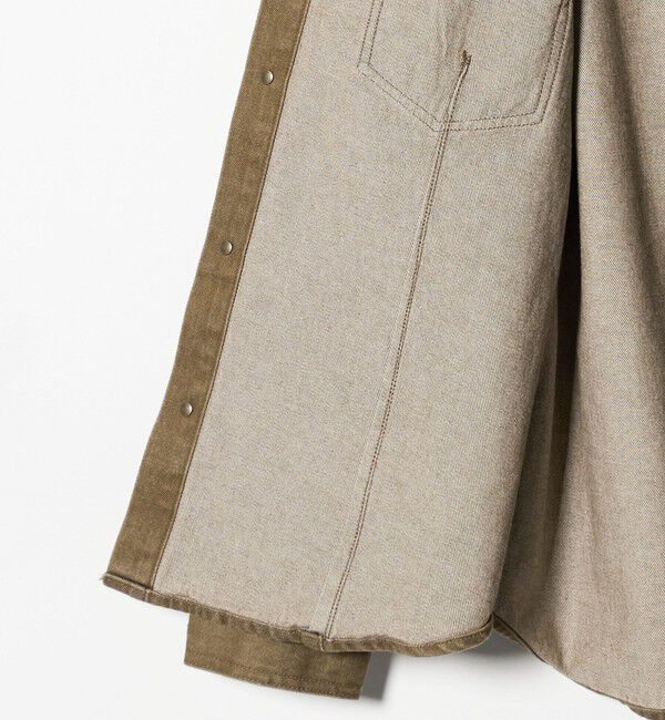 ATTISESSION「＜ATTISESSION＞ブラウン デニム シャツ」|シャツ・ブラウス|