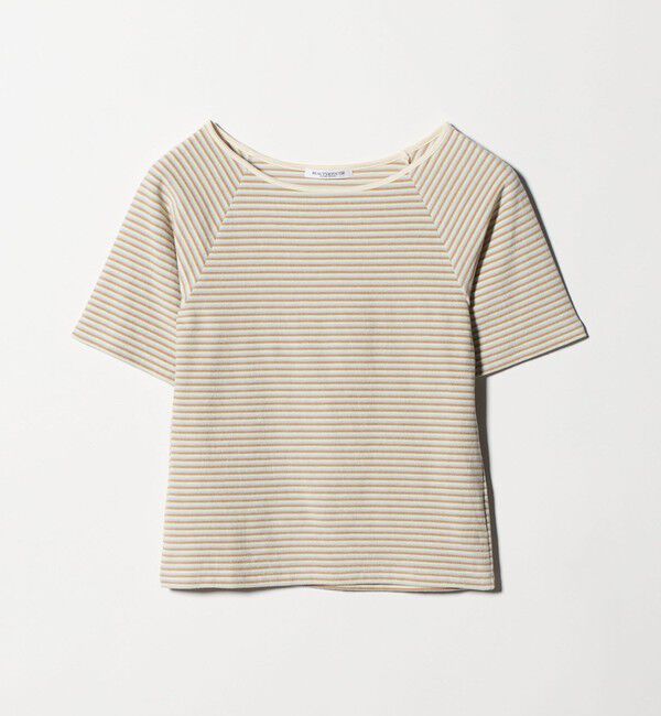 BEAUTY&YOUTH UNITED ARROWS「コットン パイルボーダー 5分袖カットソー」|Tシャツ・カットソー|CREAM