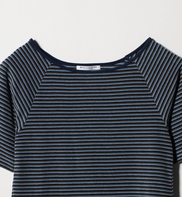 BEAUTY&YOUTH UNITED ARROWS「コットン パイルボーダー 5分袖カットソー」|Tシャツ・カットソー|