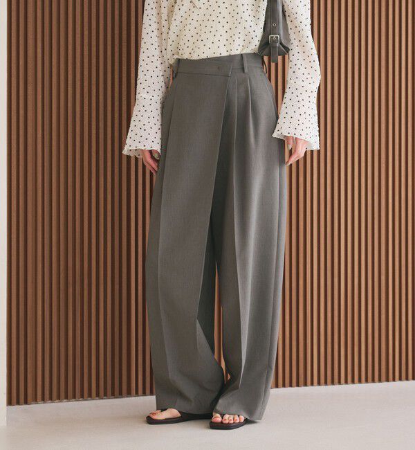 BEAUTY&YOUTH UNITED ARROWS「ポプリン 2タック ラップパンツ ウォッシャブル 吸水速乾 接触冷感」|その他|