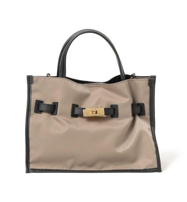 Demi-Luxe BEAMS 「VIOLAd'ORO / ナイロン クロア トートバッグ」|トートバッグ|TAUPE&times;BLACK