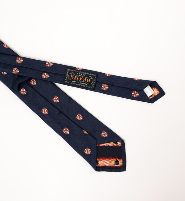 BEAMS PLUS「BEAMS PLUS / シルク クレスト シールド エンブロイダリー タイ」|ネクタイ・蝶ネクタイ|