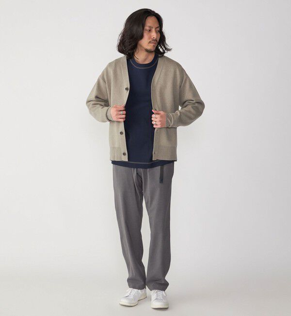 SHIPS「SHIPS: 〈手洗い可能〉 ダブルフェイス コットン カシミヤ Vネック カーディガン」|カーディガン|