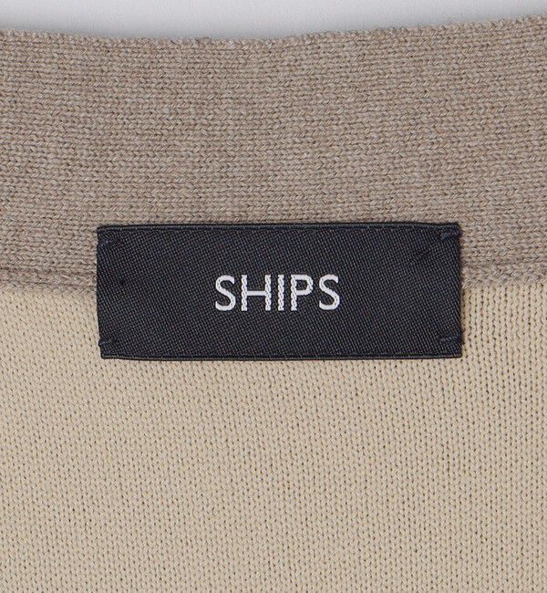 SHIPS「SHIPS: 〈手洗い可能〉 ダブルフェイス コットン カシミヤ Vネック カーディガン」|カーディガン|