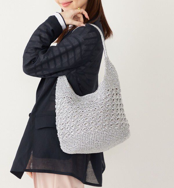 SHIPS Colors 「《一部追加予約》SHIPS Colors:メタリック クロシェ バッグ◆」|かごバッグ|