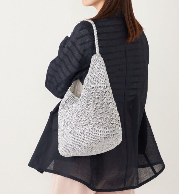 SHIPS Colors 「《一部追加予約》SHIPS Colors:メタリック クロシェ バッグ◆」|かごバッグ|