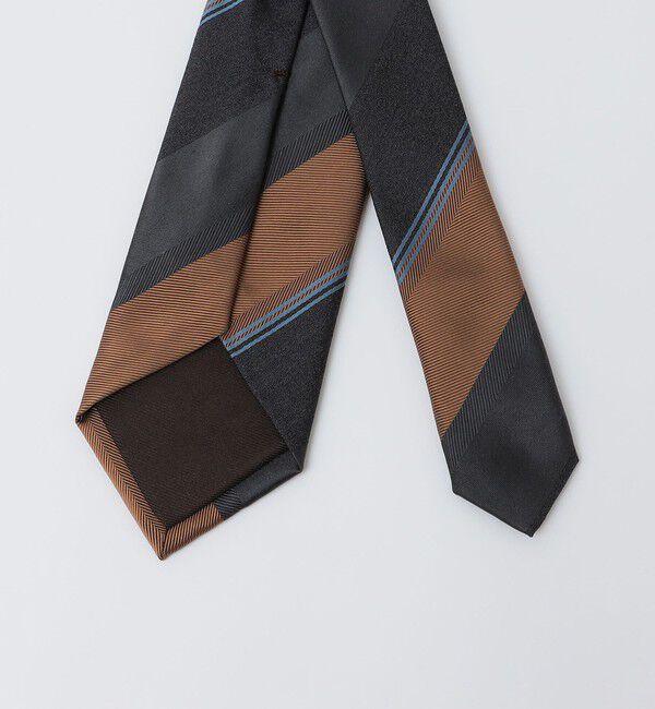 SHIPS「SHIPS: ヴィンテージ アーカイブ シルク ヘリンボーン ワイド ストライプ ネクタイ」|ネクタイ・蝶ネクタイ|