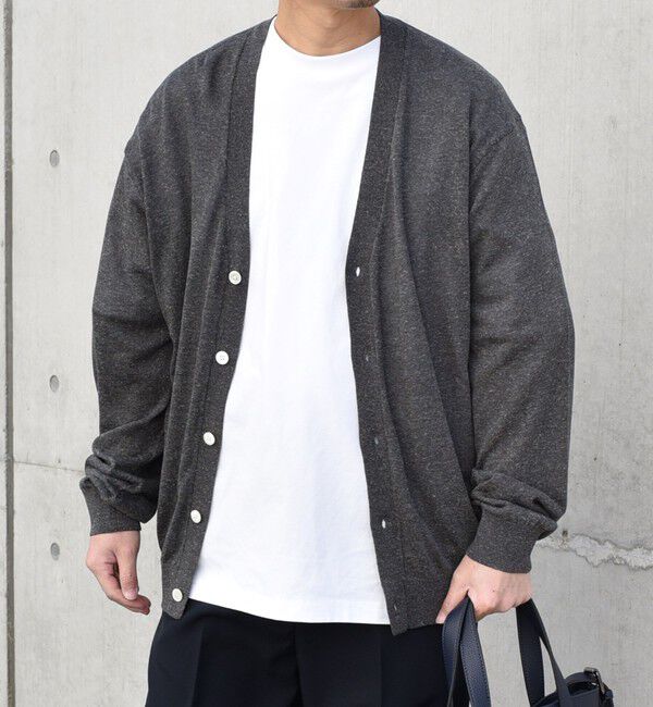 SHIPS any「SHIPS any:〈手洗い可能〉ハイゲージ リネンミックス サマーニット カーディガン 25SS◇」|カーディガン|