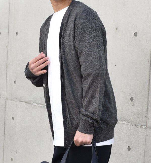 SHIPS any「SHIPS any:〈手洗い可能〉ハイゲージ リネンミックス サマーニット カーディガン 25SS◇」|カーディガン|