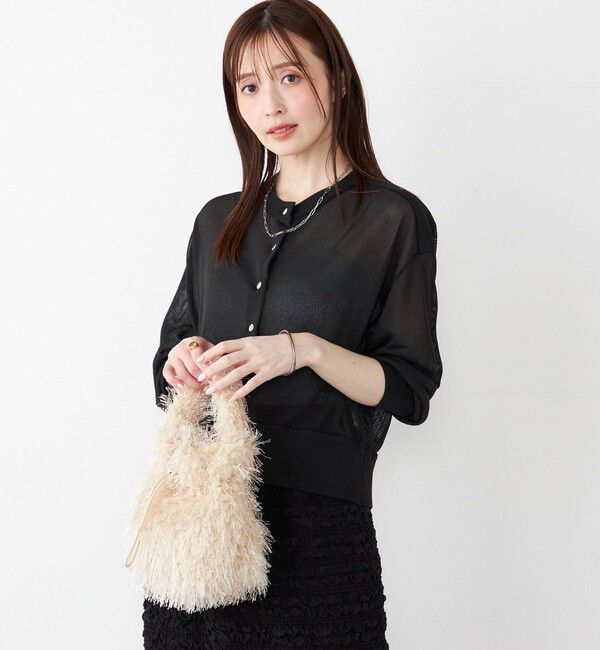 SHIPS Colors 「SHIPS Colors:〈手洗い可能〉シアー ニット ブルゾン◇」|カーディガン|