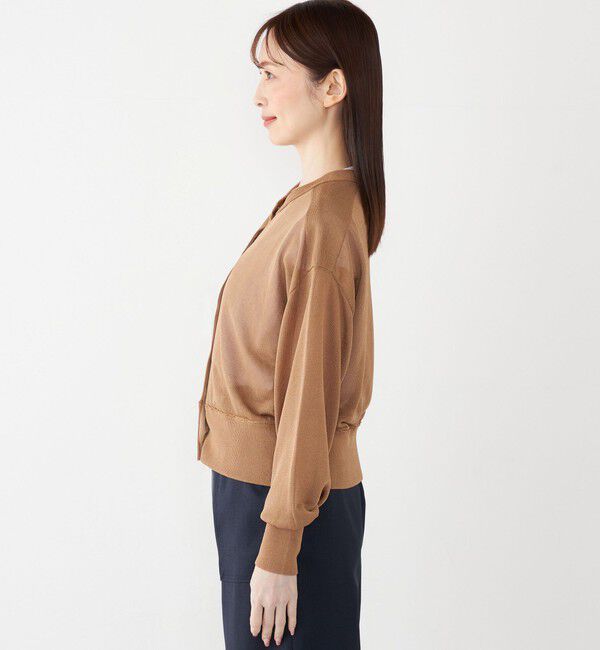 SHIPS Colors 「SHIPS Colors:〈手洗い可能〉シアー ニット ブルゾン◇」|カーディガン|