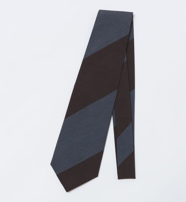 SHIPS「GALLIA: マット シルク ワイド ストライプ ネクタイ」|ネクタイ・蝶ネクタイ|ブラウン