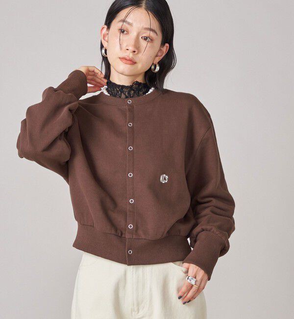 SHIPS for women「SHIPS NINE CASE:〈洗濯機可能〉裏毛 カーディガン」|カーディガン|ブラウン
