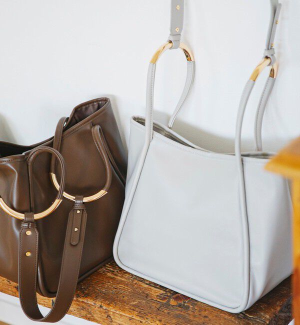 quaranciel「quaranciel: A4 メタルハンドル 2way スクエア トートバッグ」|トートバッグ|