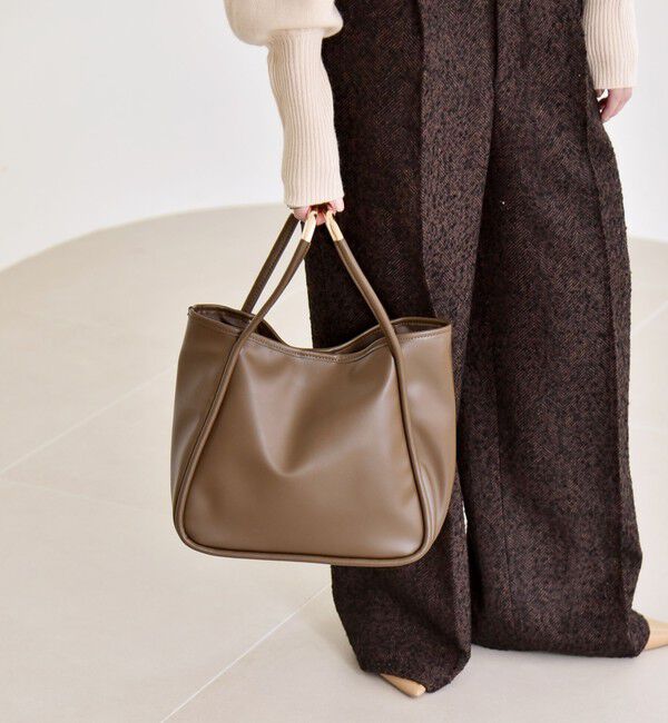 quaranciel「quaranciel: A4 メタルハンドル 2way スクエア トートバッグ」|トートバッグ|