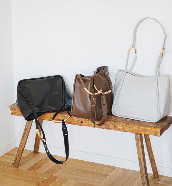 quaranciel「quaranciel: A4 メタルハンドル 2way スクエア トートバッグ」|トートバッグ|